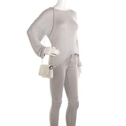 Christian Dior Lambskin Cannage Lady Dior Pochette White 2 of 8