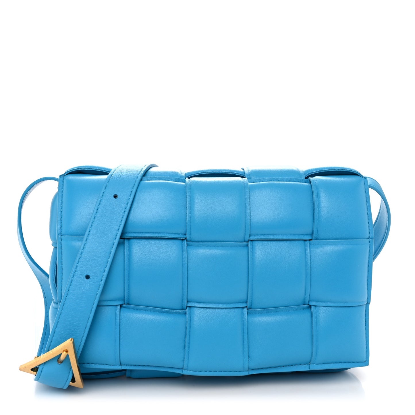 Nappa Maxi Intreccio Padded Cassette Crossbody Bag Pool