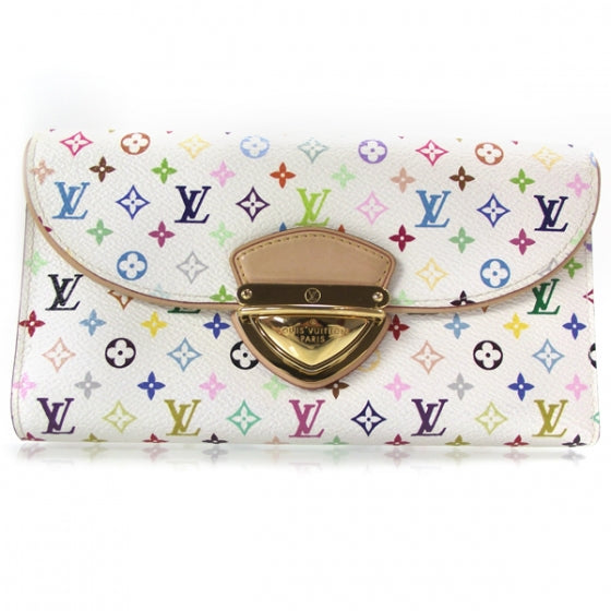 Monogram Multicolor Eugenie Wallet White