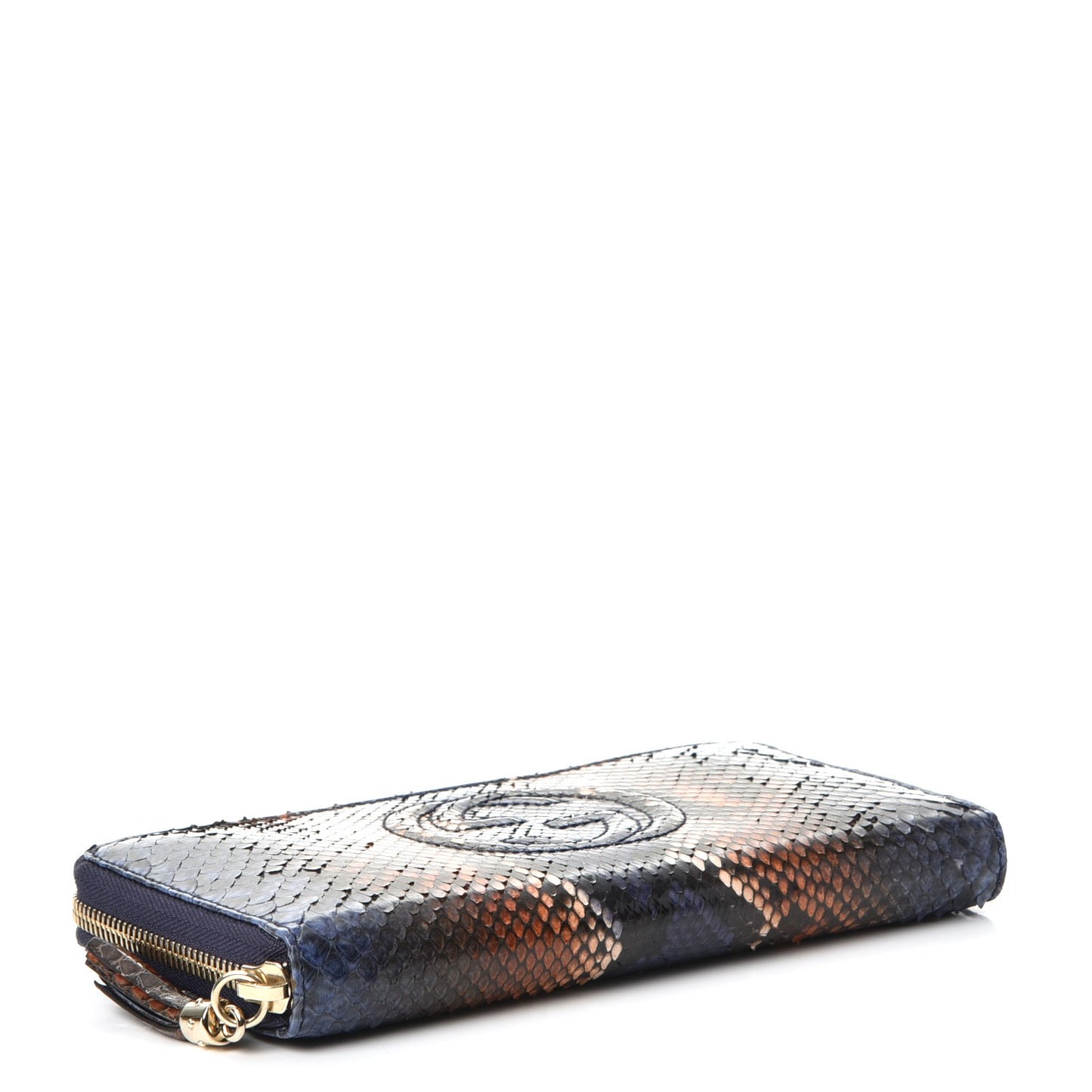 Python Soho Zip Around Wallet Blue Sienna