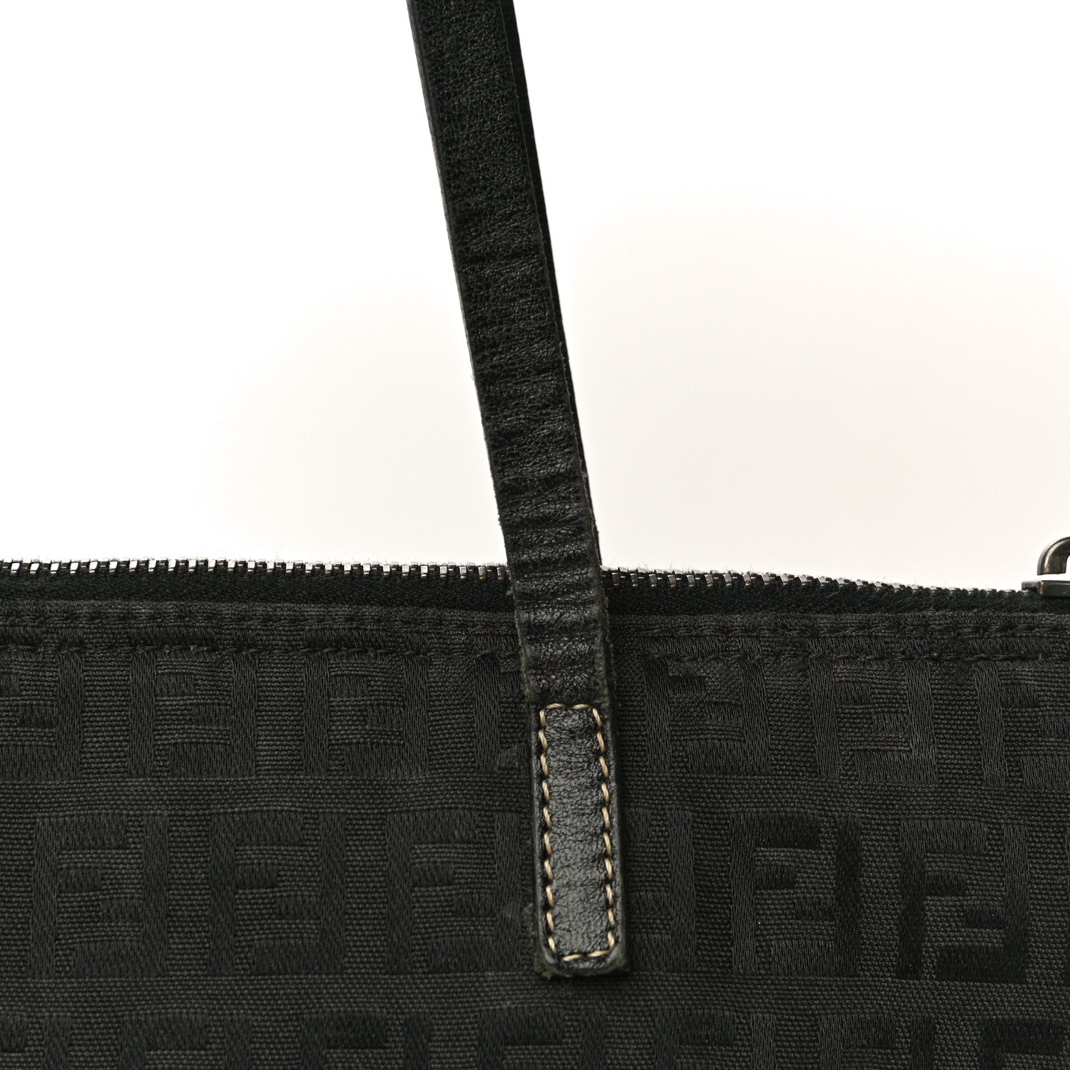 Fendi Zucchino Roll Tote Black 12 of 14