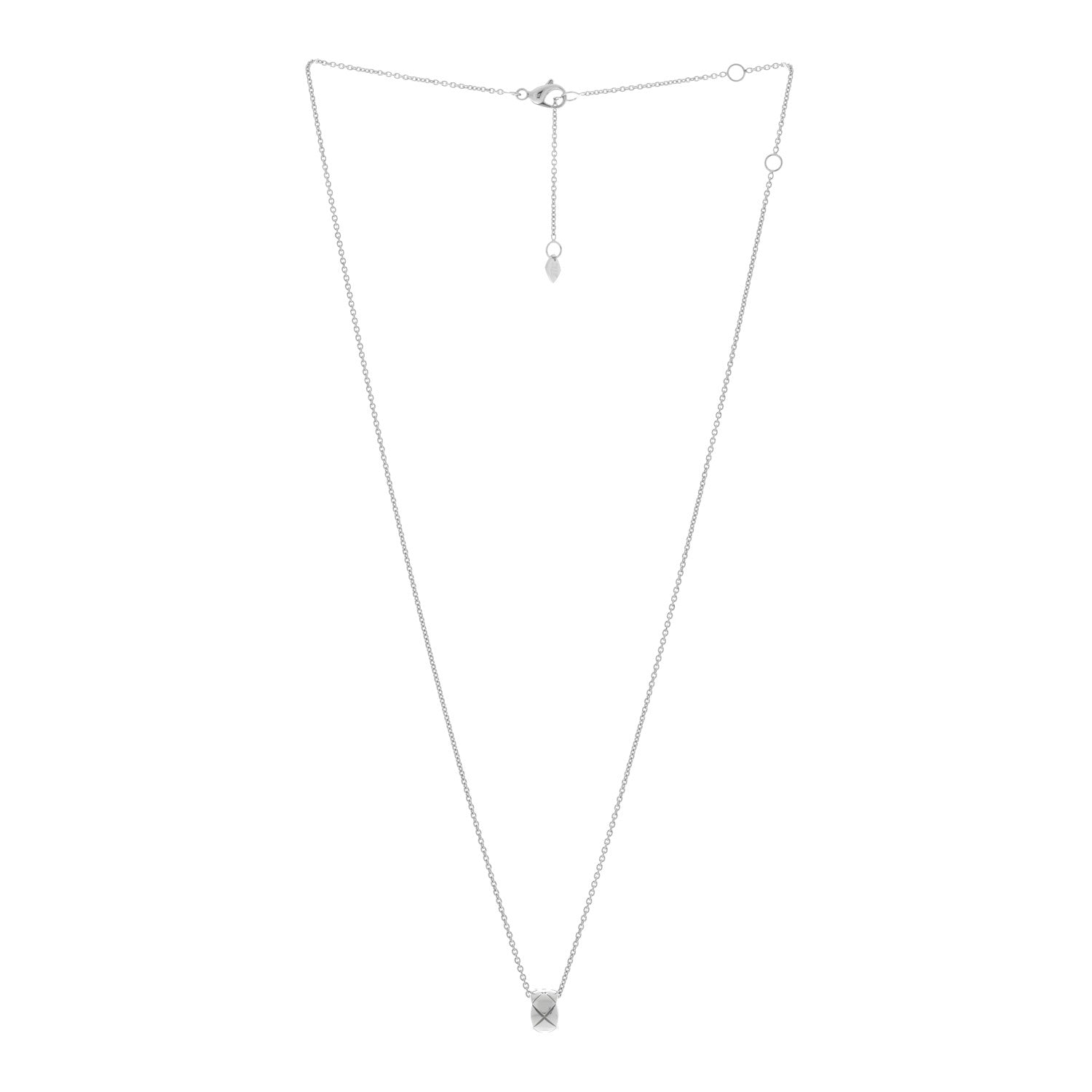 Chanel 18K White Gold Coco Crush Pendant Necklace 3 of 5