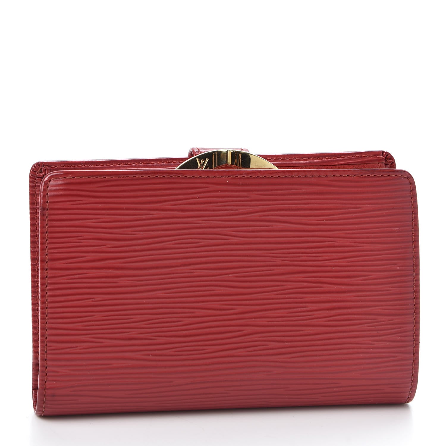 Louis Vuitton Epi French Purse Wallet Castillan Red 2 of 9