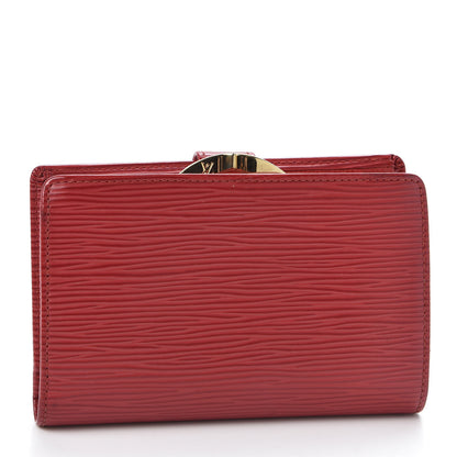 Louis Vuitton Epi French Purse Wallet Castillan Red 2 of 9