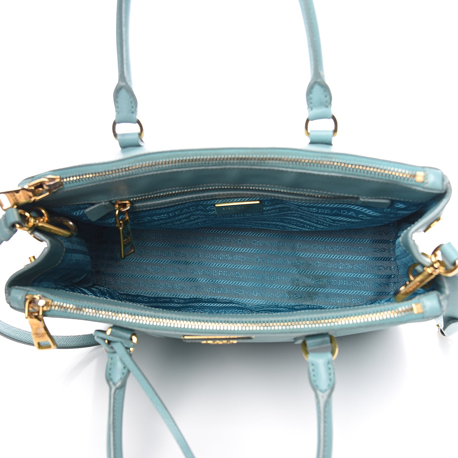 Prada Saffiano Small Galleria Double Zip Tote Anice 4 of 17