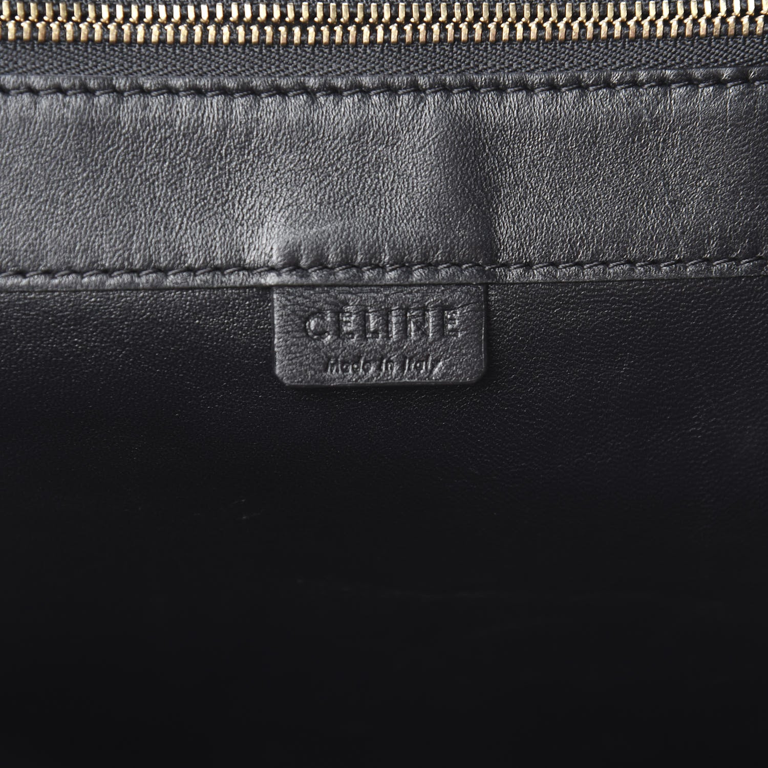 Celine Lambskin Crocodile Embossed Vertical Cabas Black 7 of 12