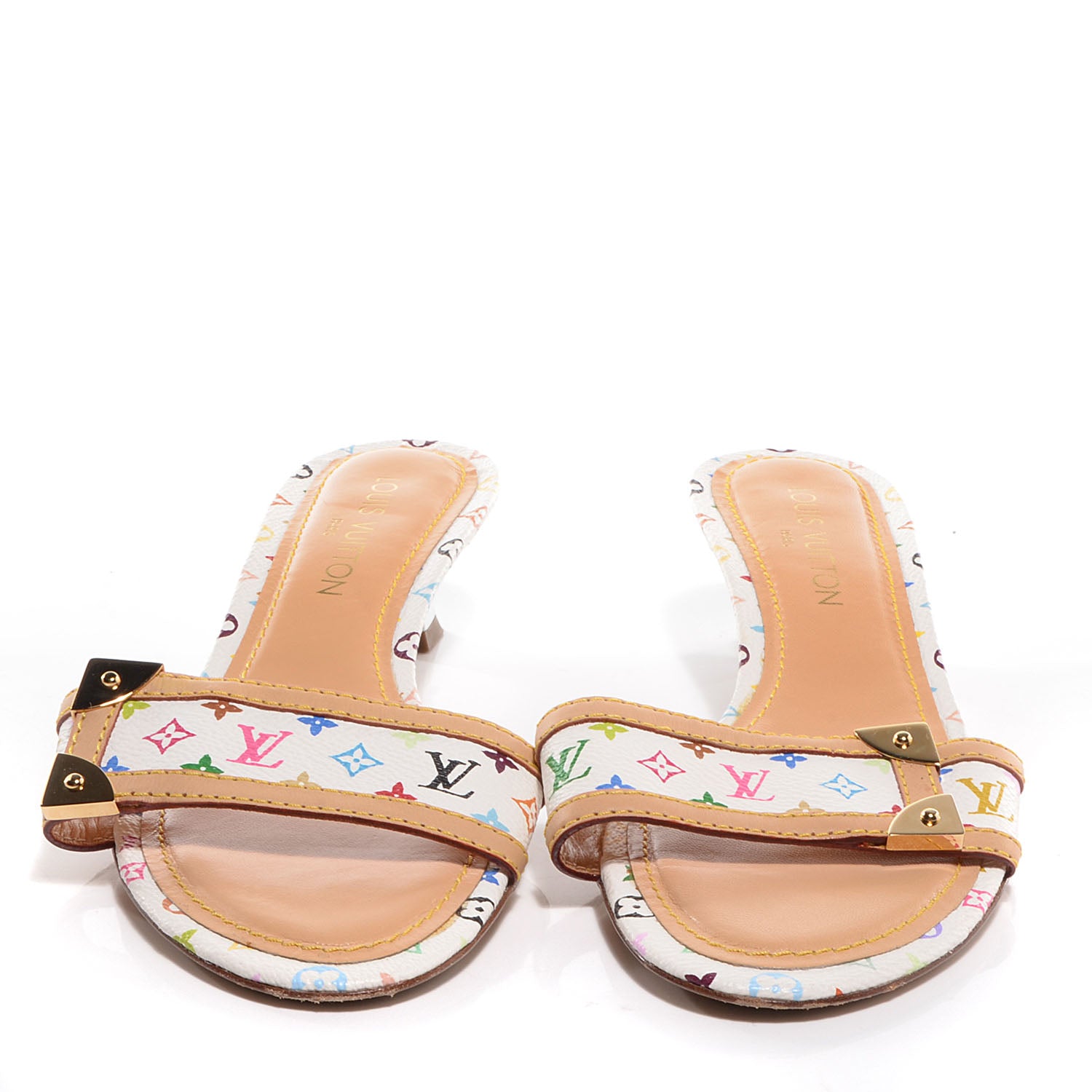 Louis Vuitton Monogram Multicolor Sandals White 38.5 2 of 6