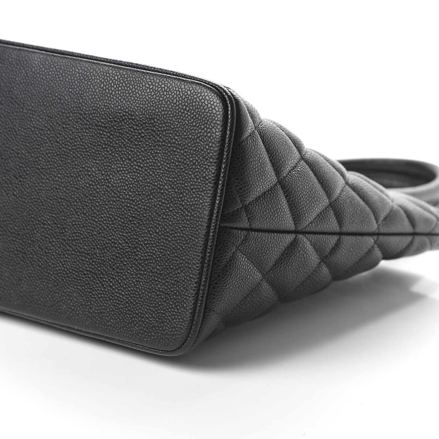 Caviar Quilted Medallion Tote Black