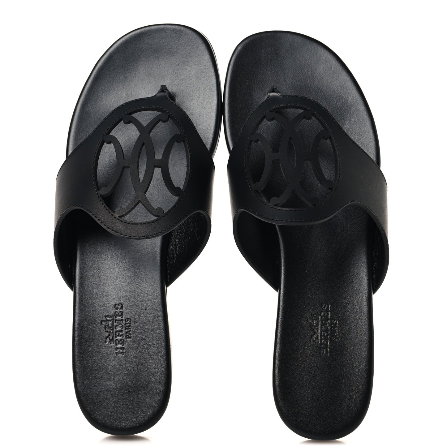 Calfskin Womens Mage Sandals 38 Black
