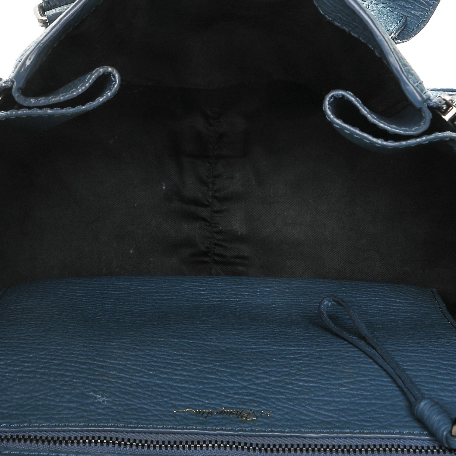 3.1 Phillip Lim 3.1 Textured Calfskin Medium Pashli Satchel Denim Blue 5 of 7