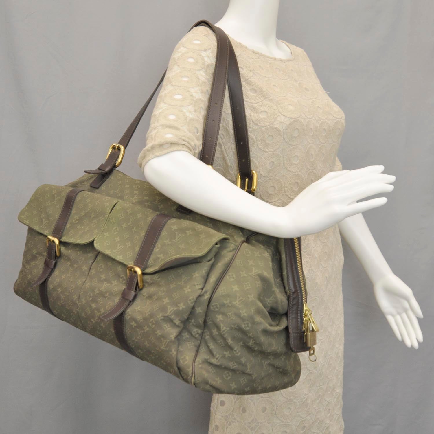 Louis Vuitton Mini Lin Monogram Louise Bag Kaki 2 of 9