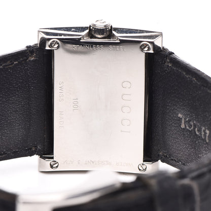 Gucci Stainless Steel Alligator Diamond Bezel Mother of Pearl 31mm 100L Quartz Watch 5 of 7