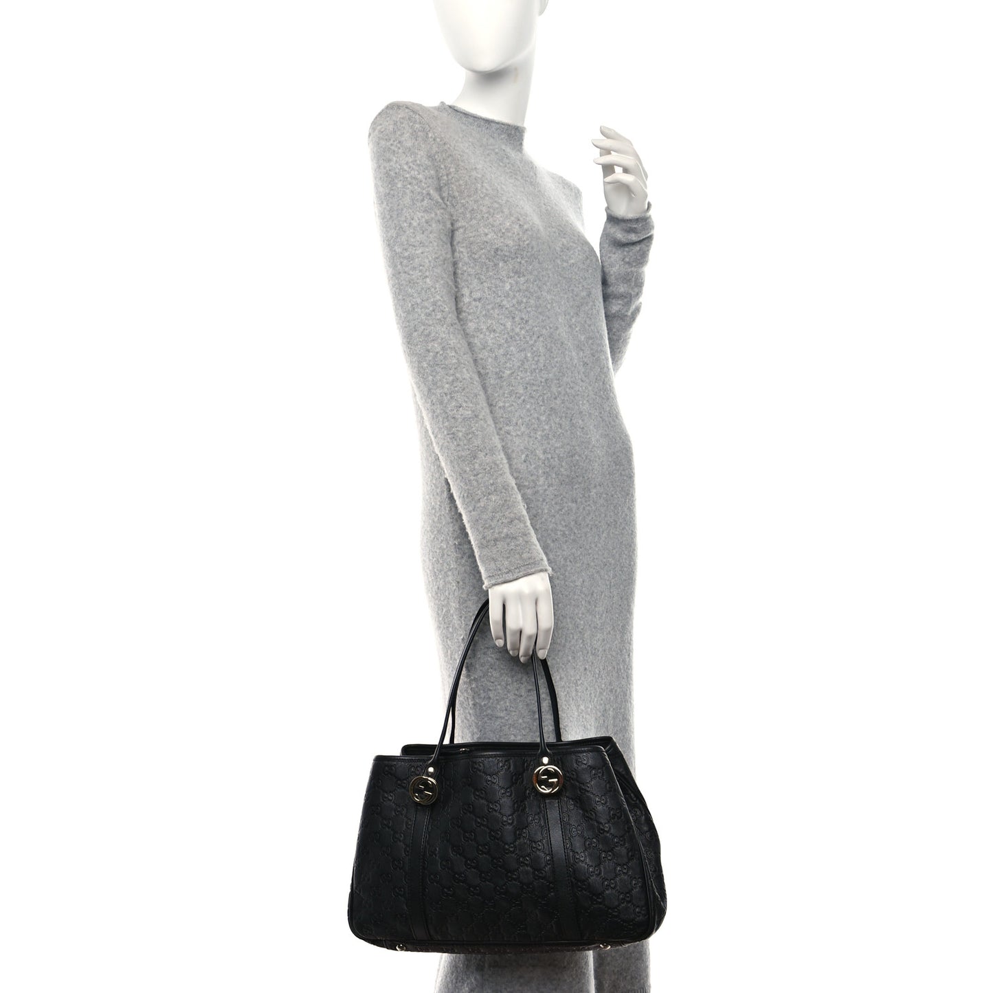 Guccissima Medium GG Twins Tote Black