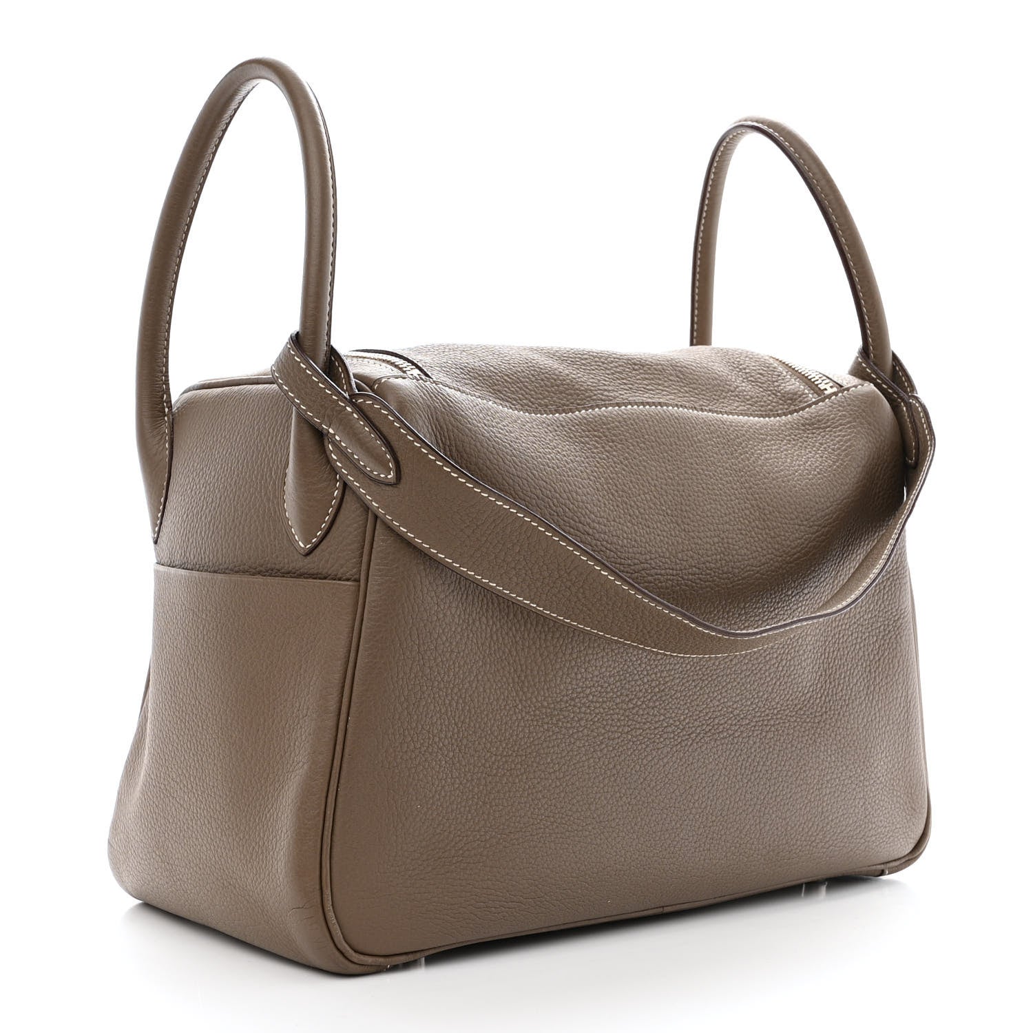 Hermes Taurillon Clemence Lindy 30 Etoupe 3 of 10