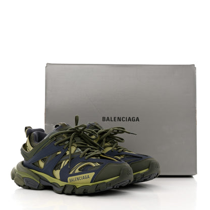 Balenciaga Mesh Rubber Tri-Color Womens Track Sneakers 38 Kaki Dark Grey Green 11 of 11