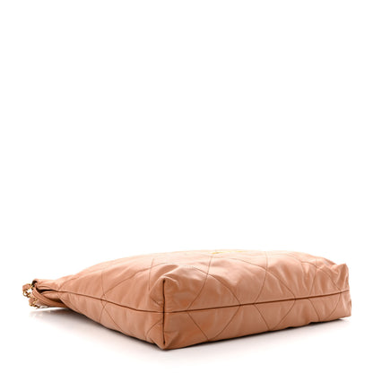 Chanel Shiny Calfskin Quilted Chanel 22 Camel 5 of 14