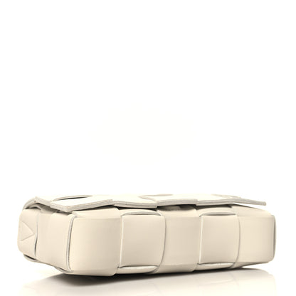 Bottega Veneta Lambskin Maxi Intrecciato Small Cassette Crossbody Bag White 4 of 11