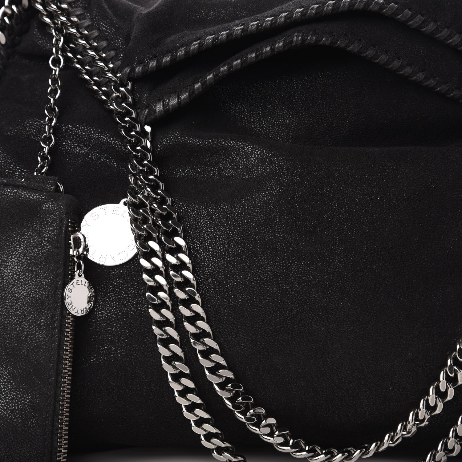 Stella McCartney Shaggy Deer Big Falabella Tote Black 9 of 10