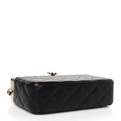 Chanel Lambskin Quilted CC Vanity With Chain Black 4 of 7