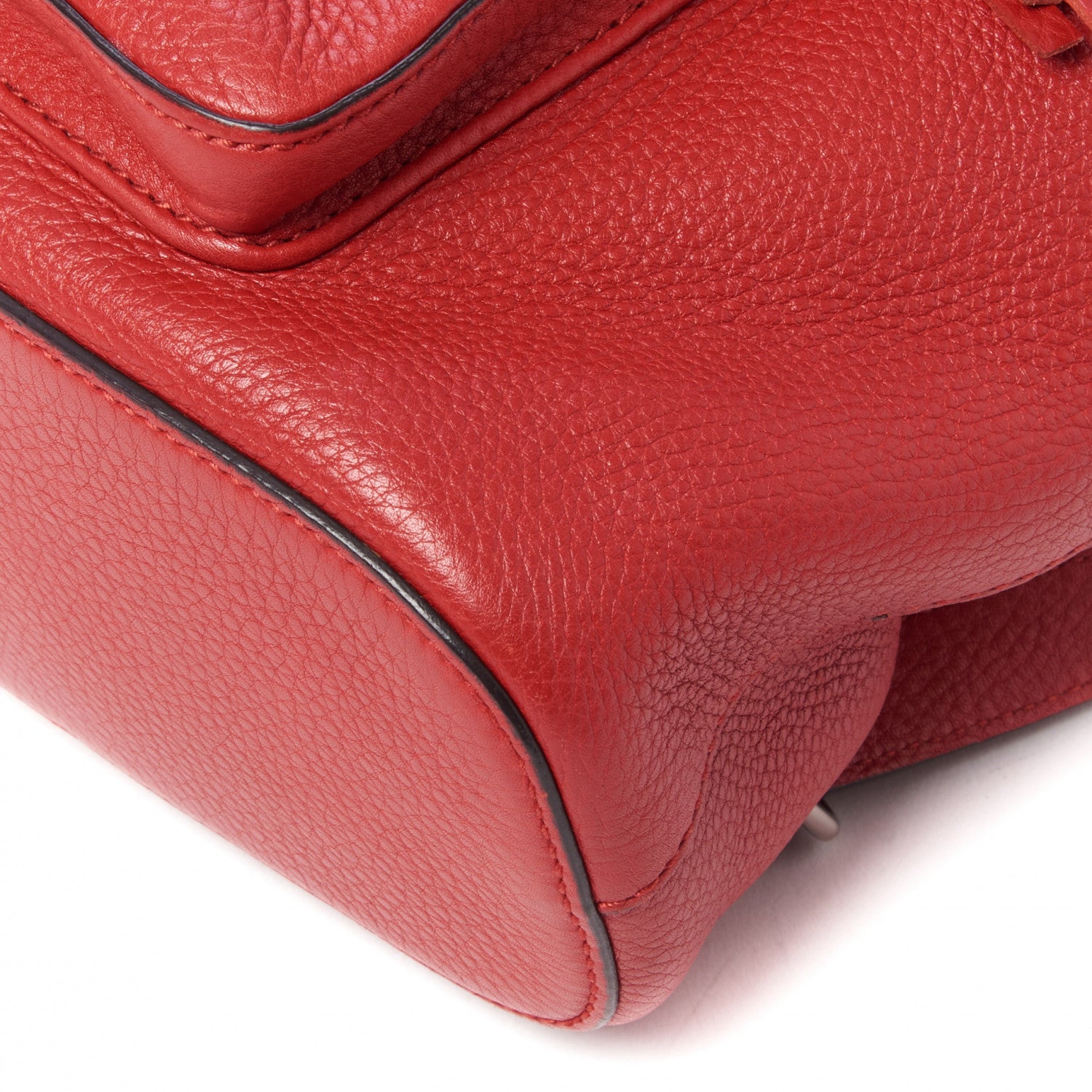 Gucci Calfskin Small Bamboo Backpack Red 4 of 9