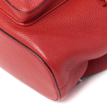 Gucci Calfskin Small Bamboo Backpack Red 4 of 9