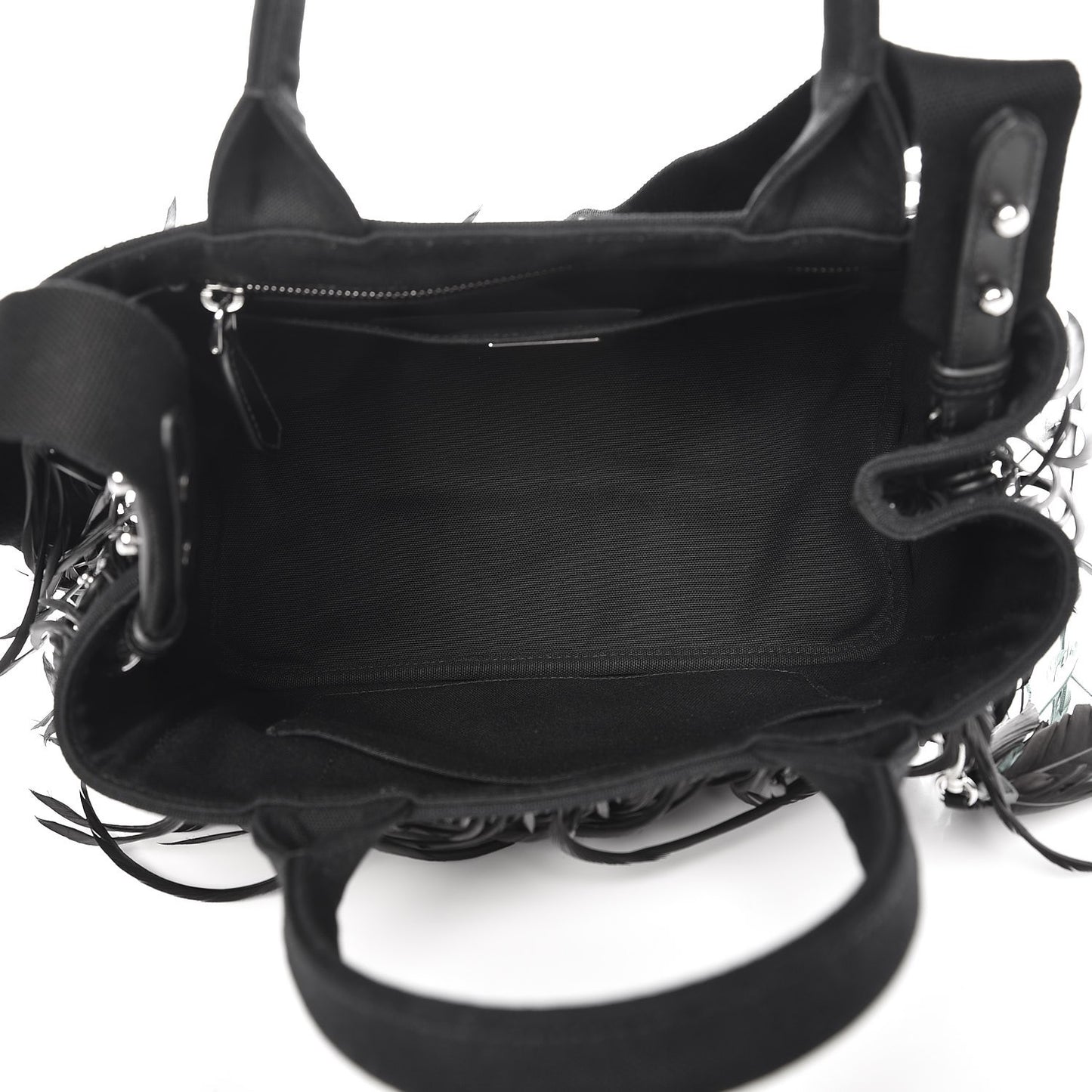 Canvas Canapa Small Piume Tote Nero Black