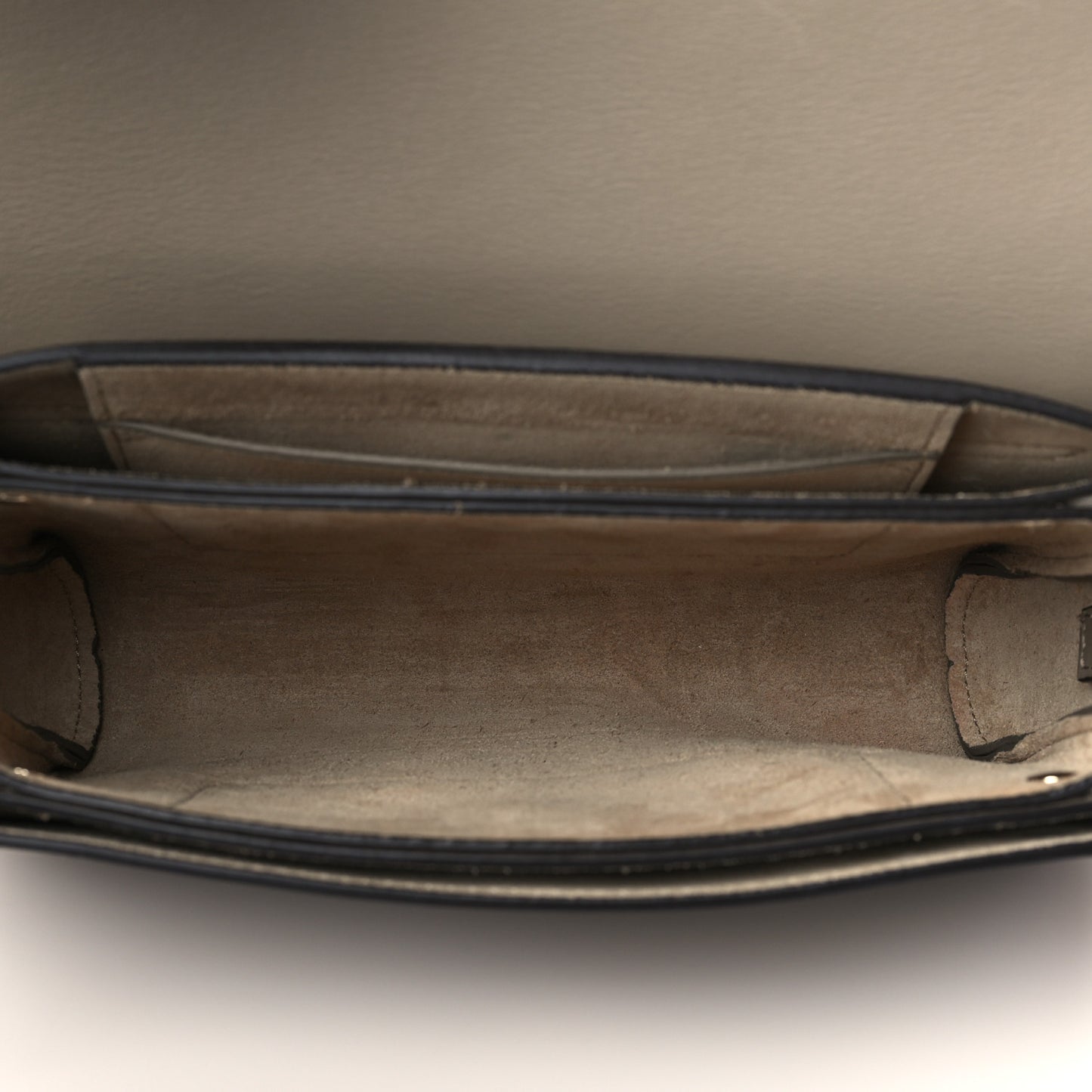 Suede Calfskin Small Faye Shoulder Bag Motty Grey