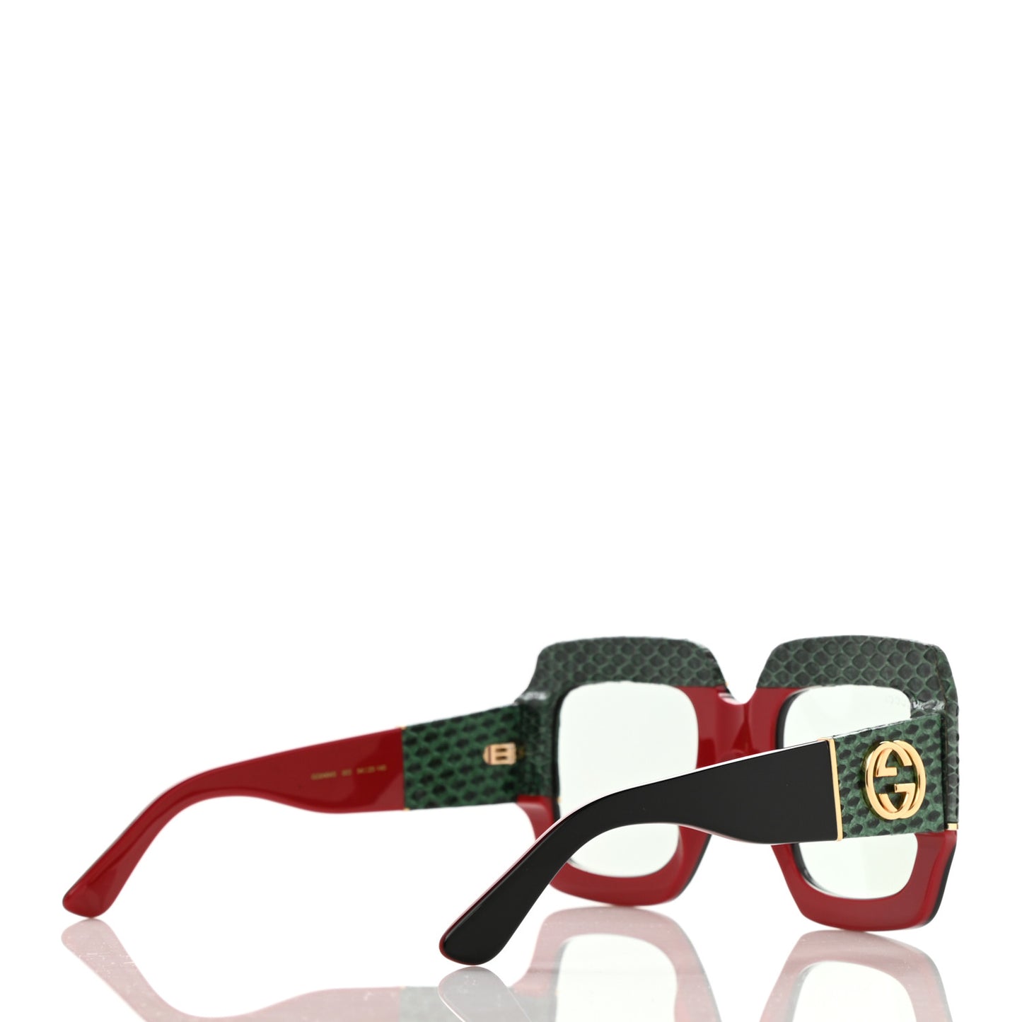 Snakeskin Acetate Square Sunglasses GG0484S Multicolor