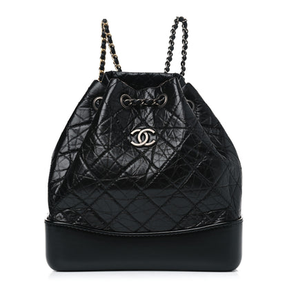 Chanel Aged Calfskin Quilted Small Gabrielle Backpack Black 1 of 4