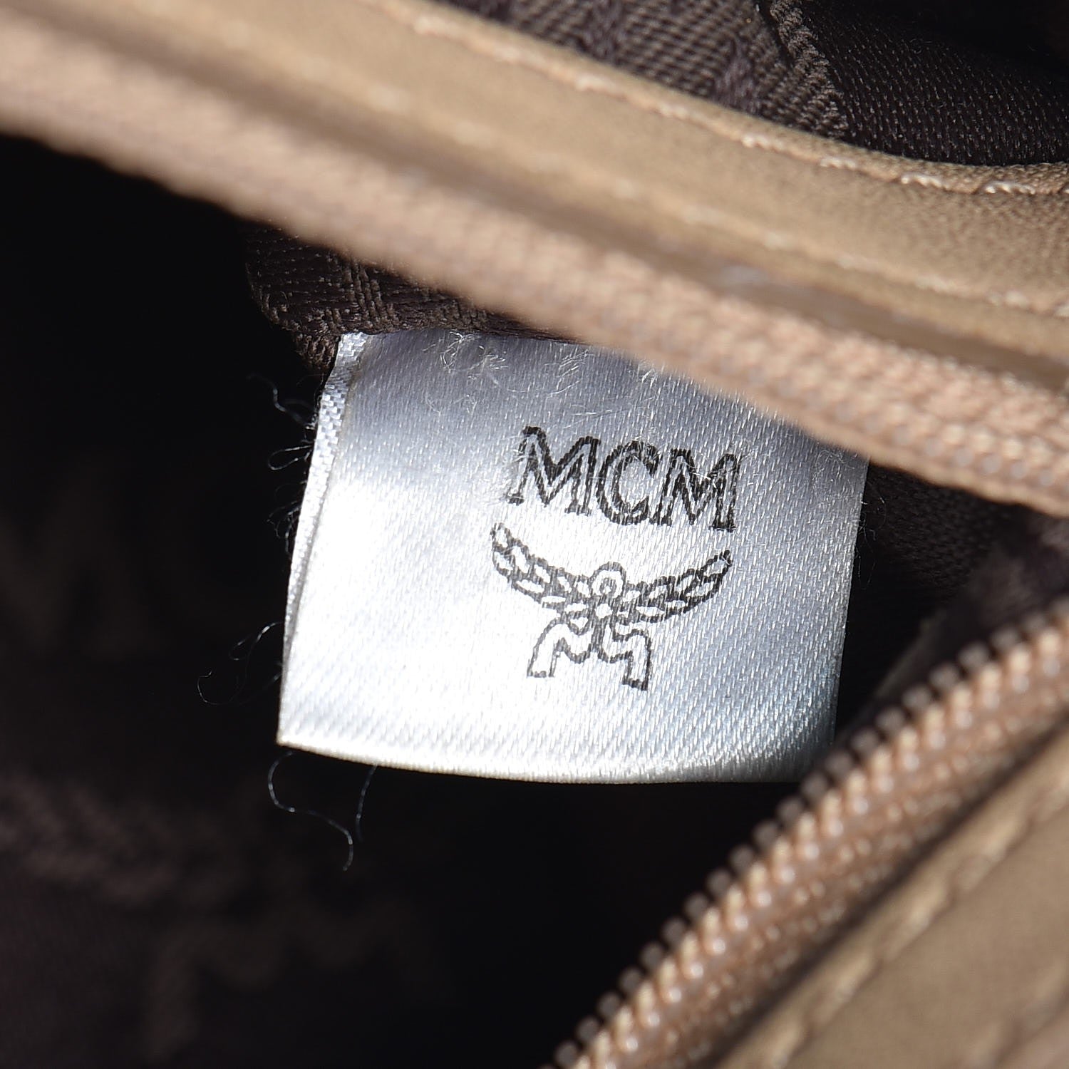 MCM Visetos Medium Essentials Shopper Tote Beige 7 of 24