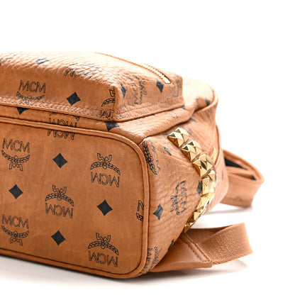 MCM Visetos Side Stud Mini Stark Backpack Cognac 8 of 8