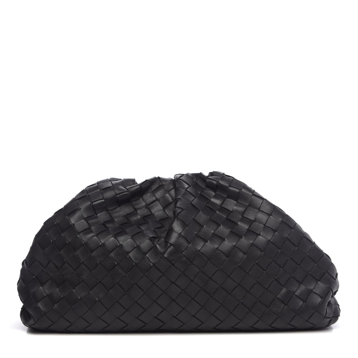 Nappa Maxi Intreccio The Pouch Oversized Clutch Black