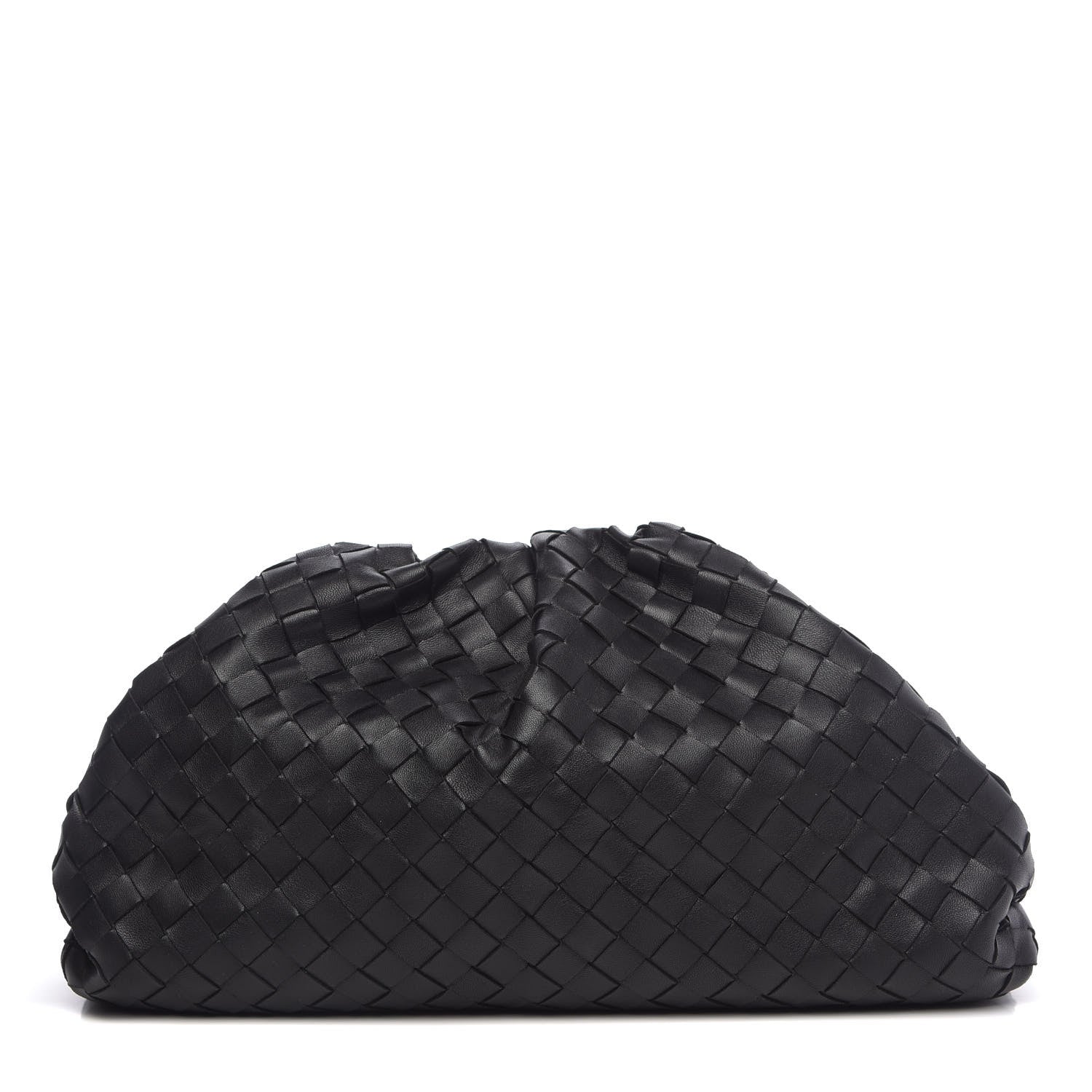 Bottega Veneta Nappa Maxi Intreccio The Pouch Oversized Clutch Black 1 of 9