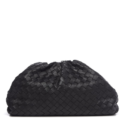 Bottega Veneta Nappa Maxi Intreccio The Pouch Oversized Clutch Black 1 of 9