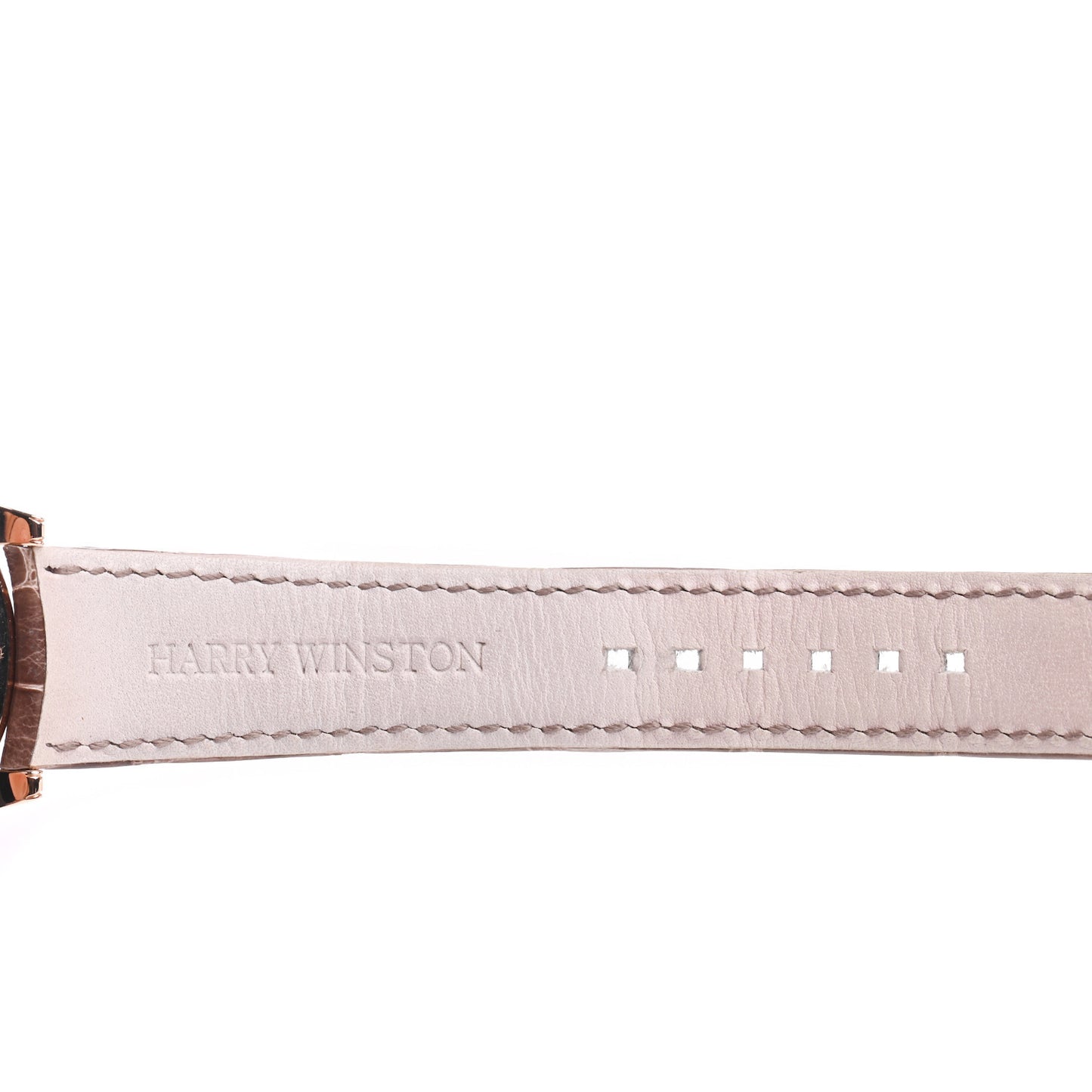 18K Rose Gold Alligator Diamond Bezel 39mm Midnight Quartz Watch Champagne
