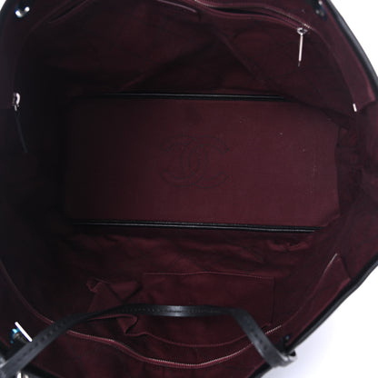 Chanel Grained Calfskin Large Shopping Fever Tote Black 5 of 10