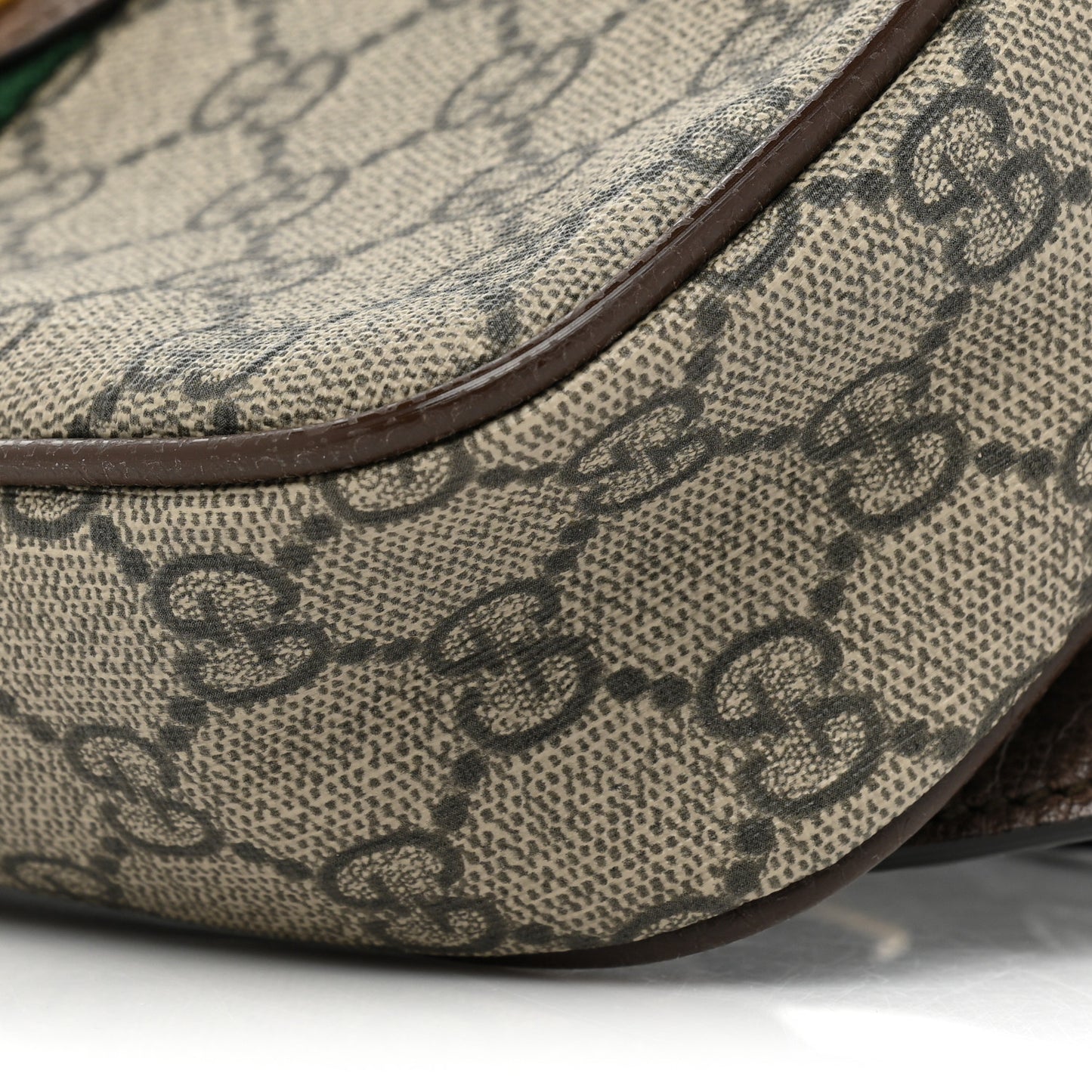 Soft GG Supreme Monogram Medium Ophidia Belt Bag Dark Brown