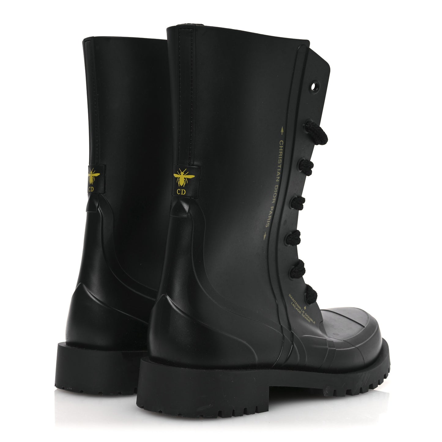 Rubber Diorcamp Low Boots 42 Black