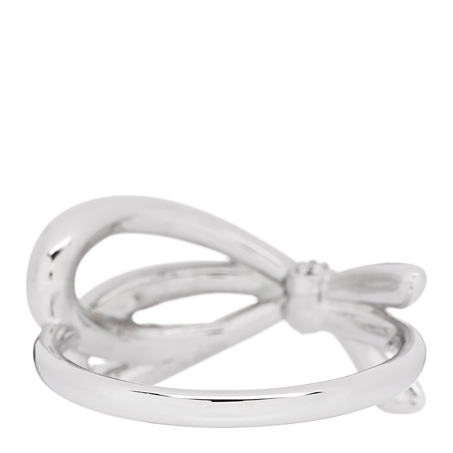 18K White Gold Diamond Bow Ring 49 5