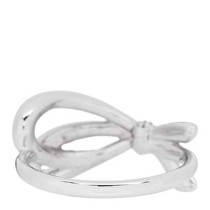 Tiffany 18K White Gold Diamond Bow Ring 49 5 3 of 5