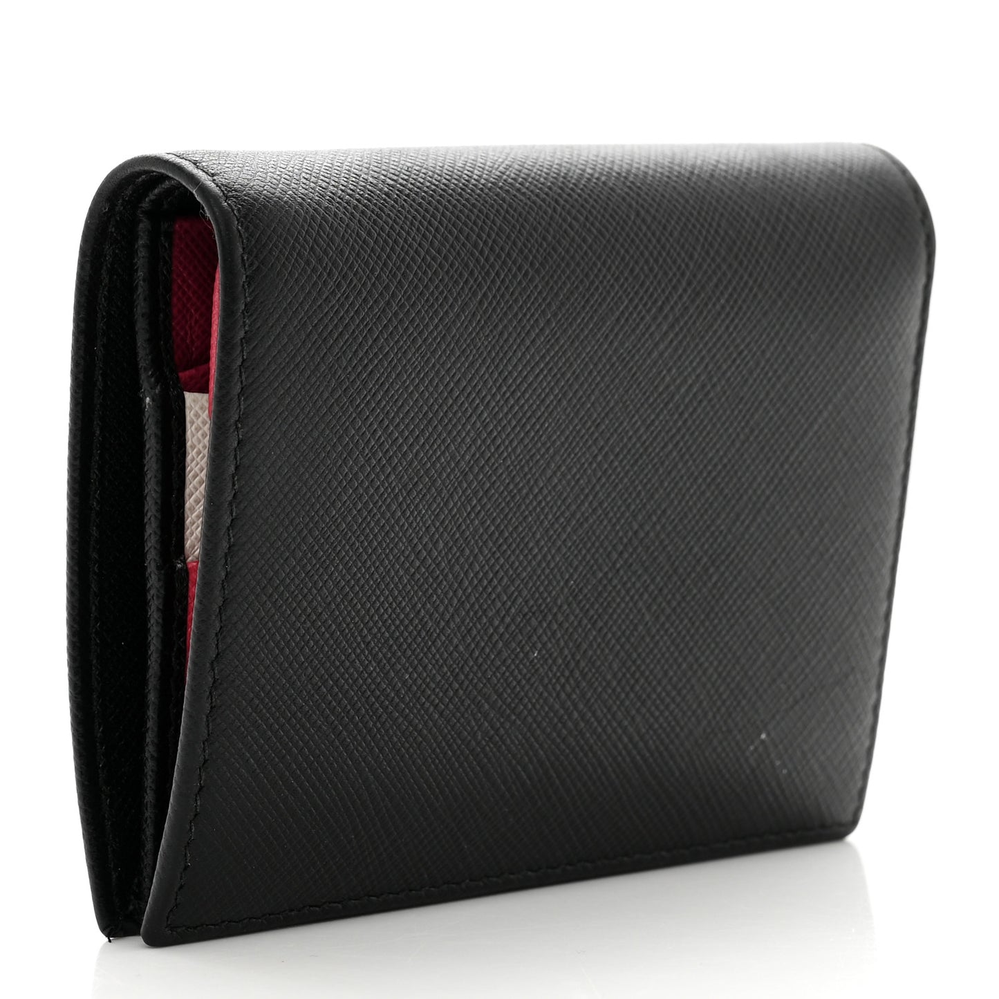 Saffiano Metal Bi-Fold Wallet Black