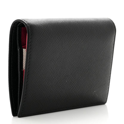 Prada Saffiano Metal Bi-Fold Wallet Black 3 of 8