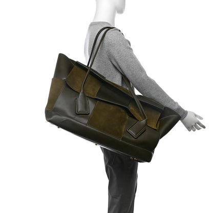 Bottega Veneta Calfskin Suede Maxi Intrecciato Arco 75 Olive Oil 2 of 16