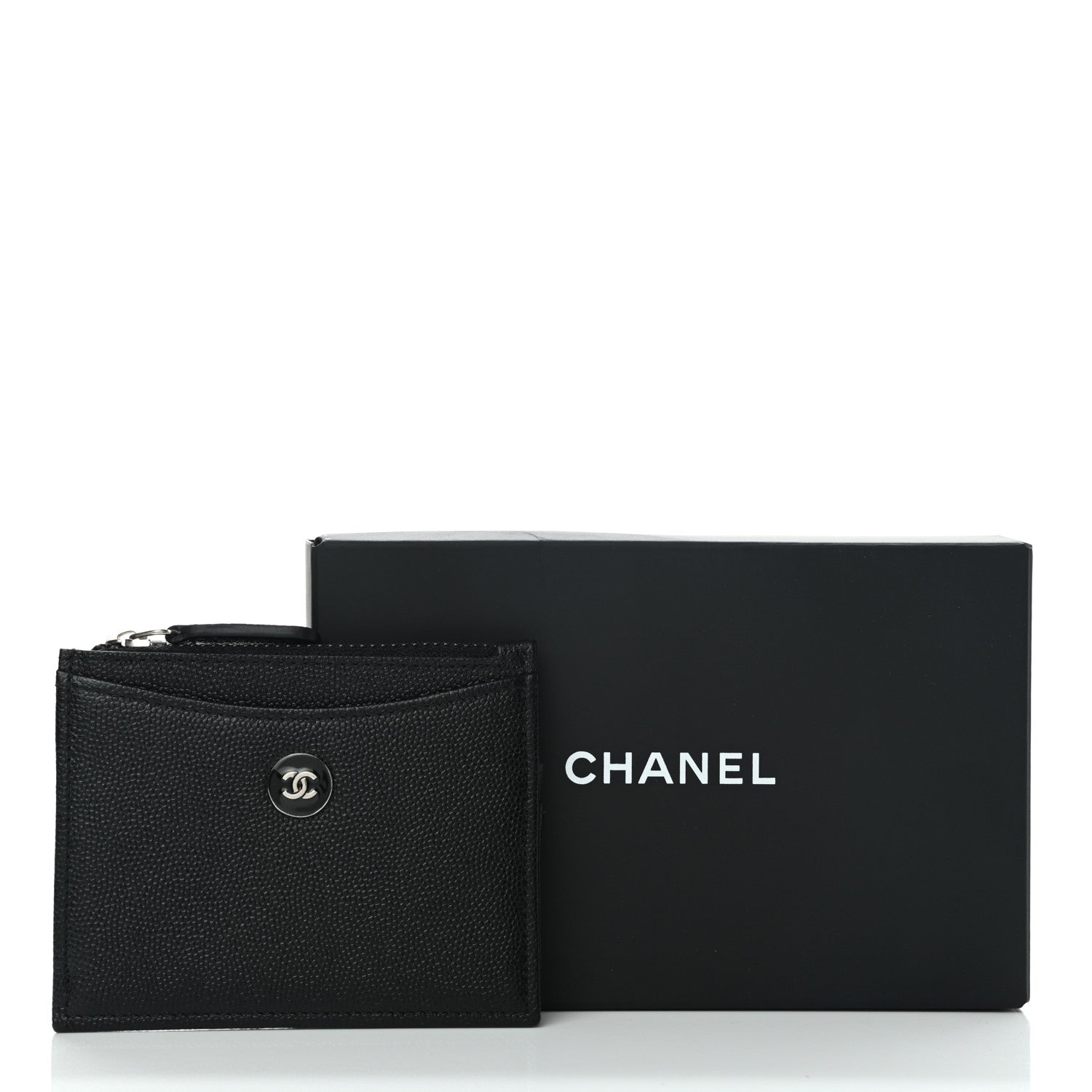 Chanel Caviar CC Zip Card Holder Black 8 of 8