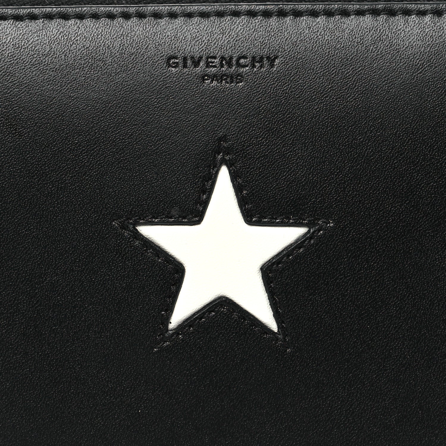 Givenchy Calfskin Star Pandora Zip Around Wallet Black 7 of 7