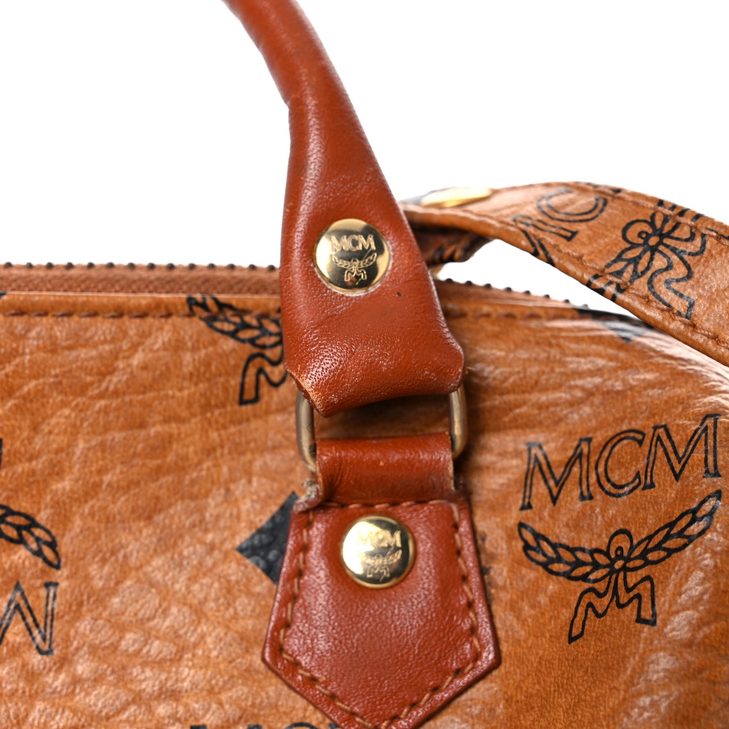 Visetos Mini Boston Bag Cognac