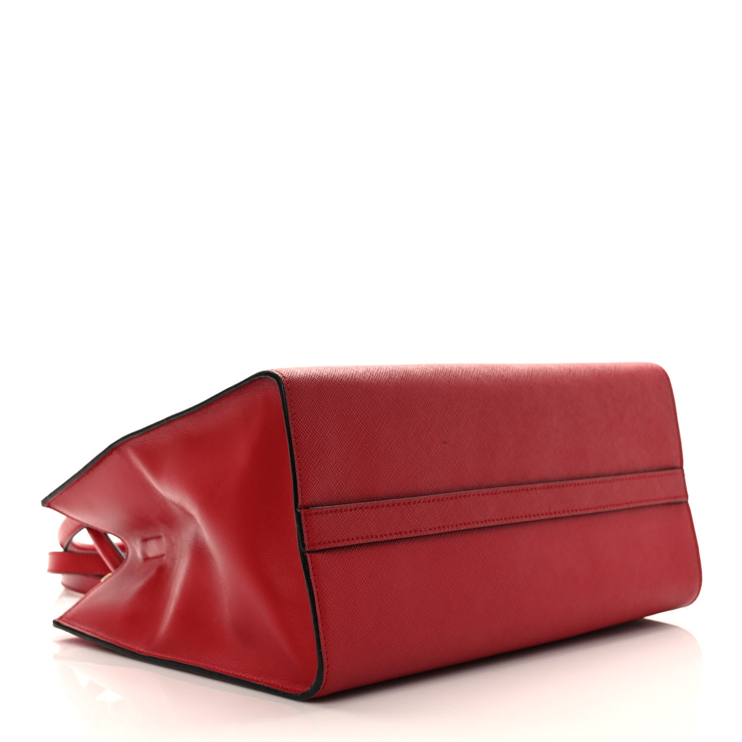 Prada Saffiano Soft Calfskin Tote Fuoco 3 of 7