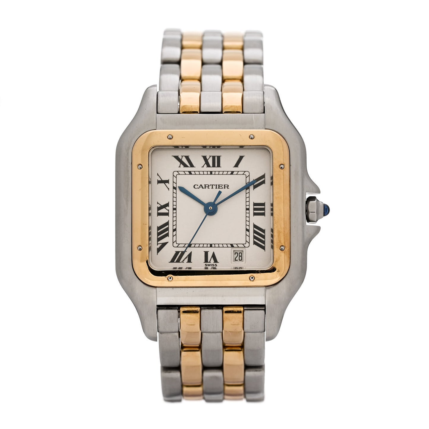 Stainless Steel 18K Yellow Gold 27mm Panthere Quartz Watch