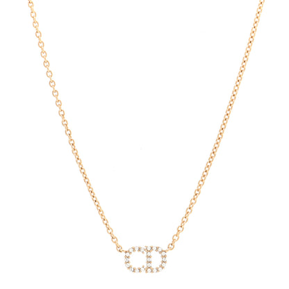 Christian Dior Metal Crystal Clair D Lune Necklace Gold 1 of 5