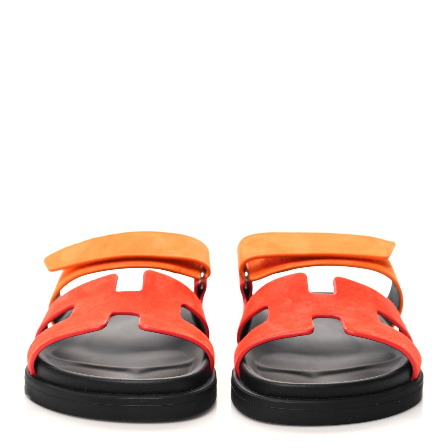Hermes Suede Goatskin Womens Chypre Sandals 36 Rouge Ecarlate 2 of 9
